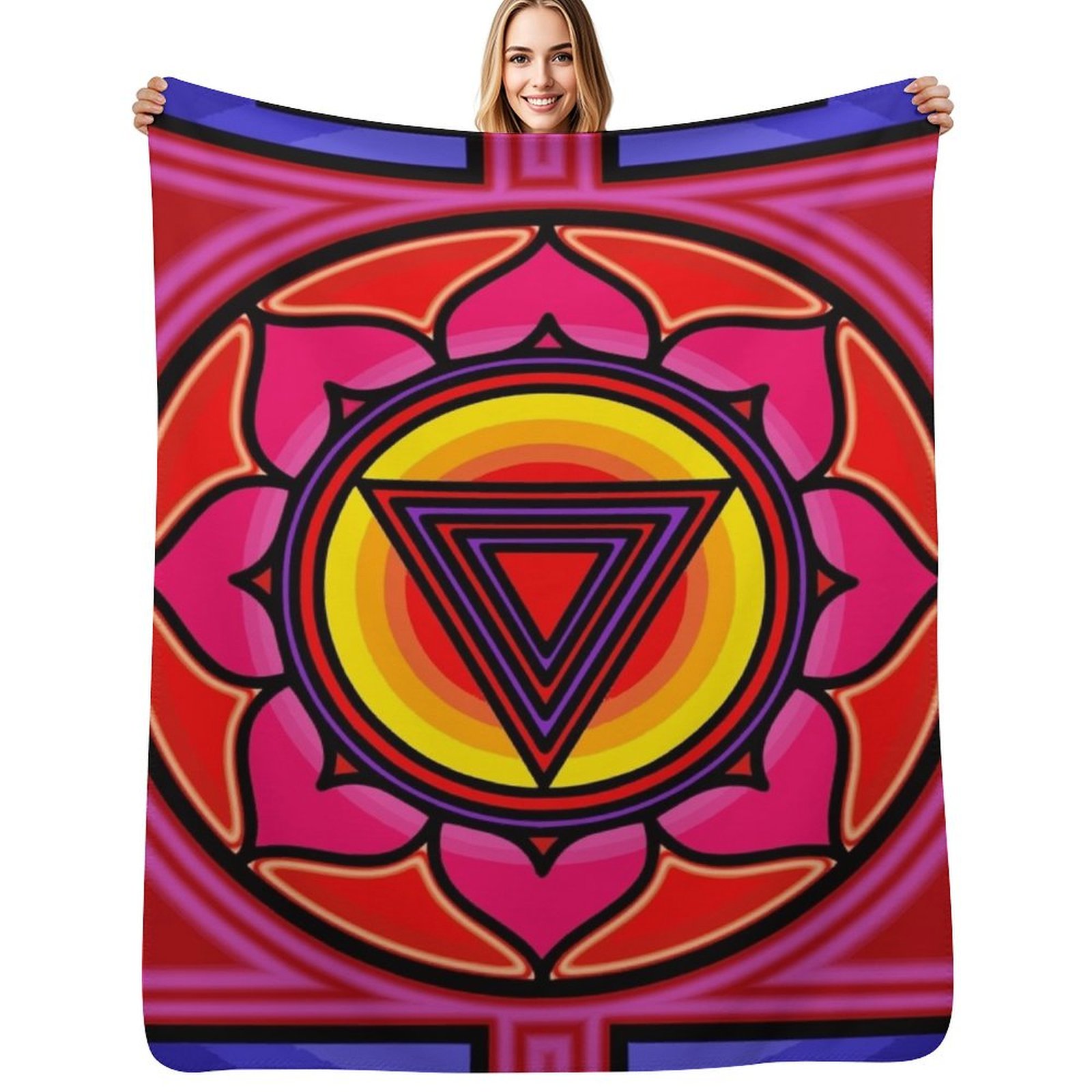 Anime Cosplay Idea - Cold Kali Yantra Throw Blanket warm