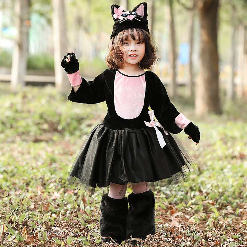 Anime Cosplay Girl Photo - New Halloween Black Cat Cosplay Costume