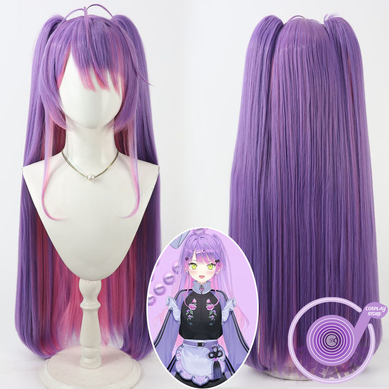 Anime Cosplay Long Hair - Tokoyami Towa Cosplay Wig Vtuber Purple