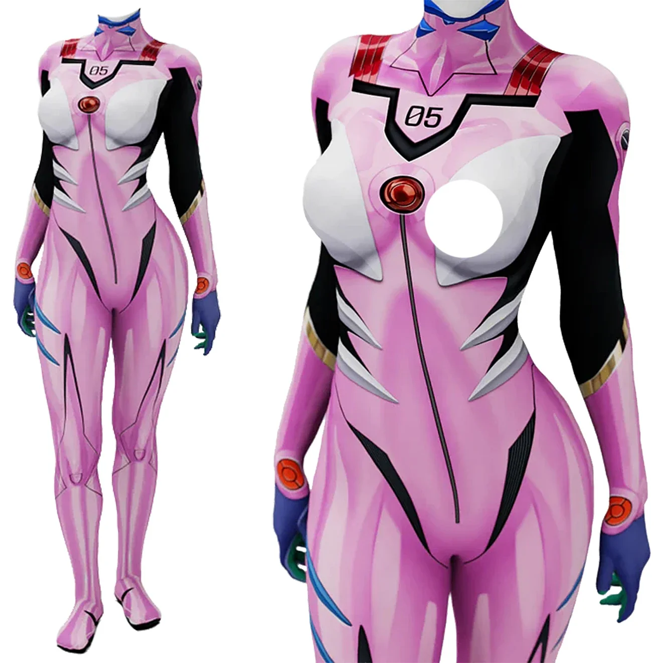 Anime Cosplay Jumpsuit - Anime EVA 05 Makinami Cosplay Costume