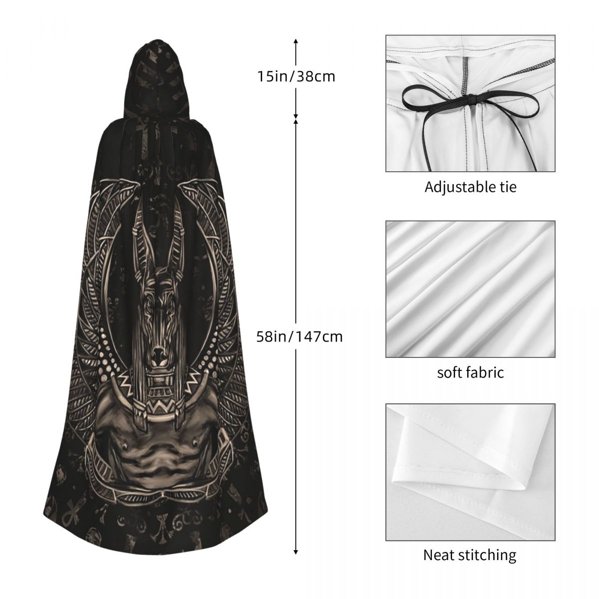 Anubis Egyptian God Sepia Long - Egypt Cosplay Anime ulasan dan harga