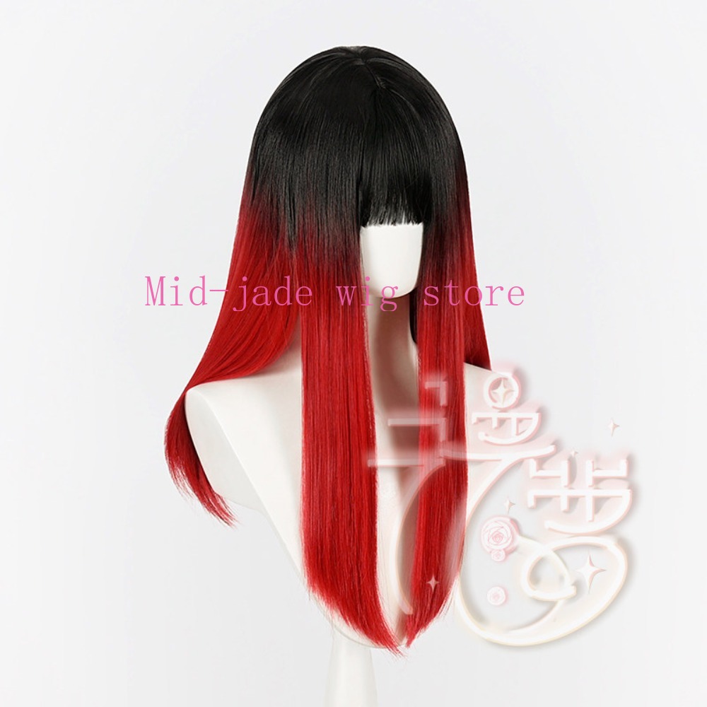 Tsubakino Yu Cosplay Wig Black - Anime Cosplay Realistic ulasan dan harga