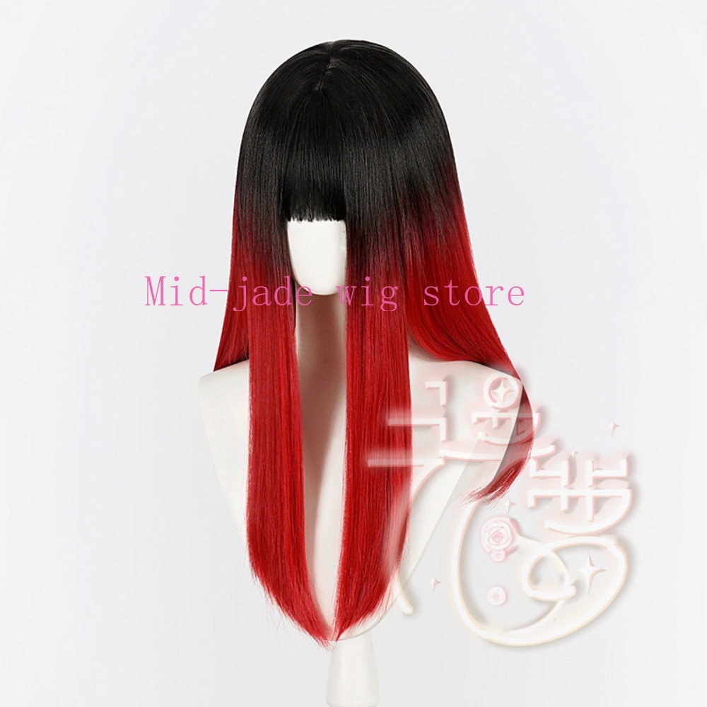 Tsubakino Yu Cosplay Wig Black - Anime Cosplay Realistic ulasan dan harga
