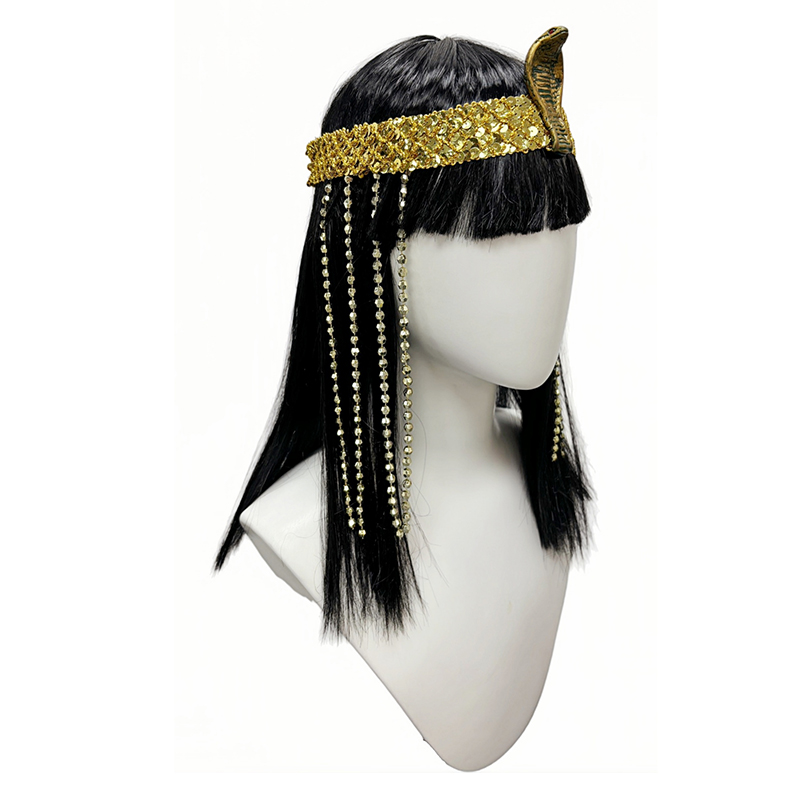 Black Straight Synthetic Wig S - Egypt Cosplay Anime ulasan dan harga