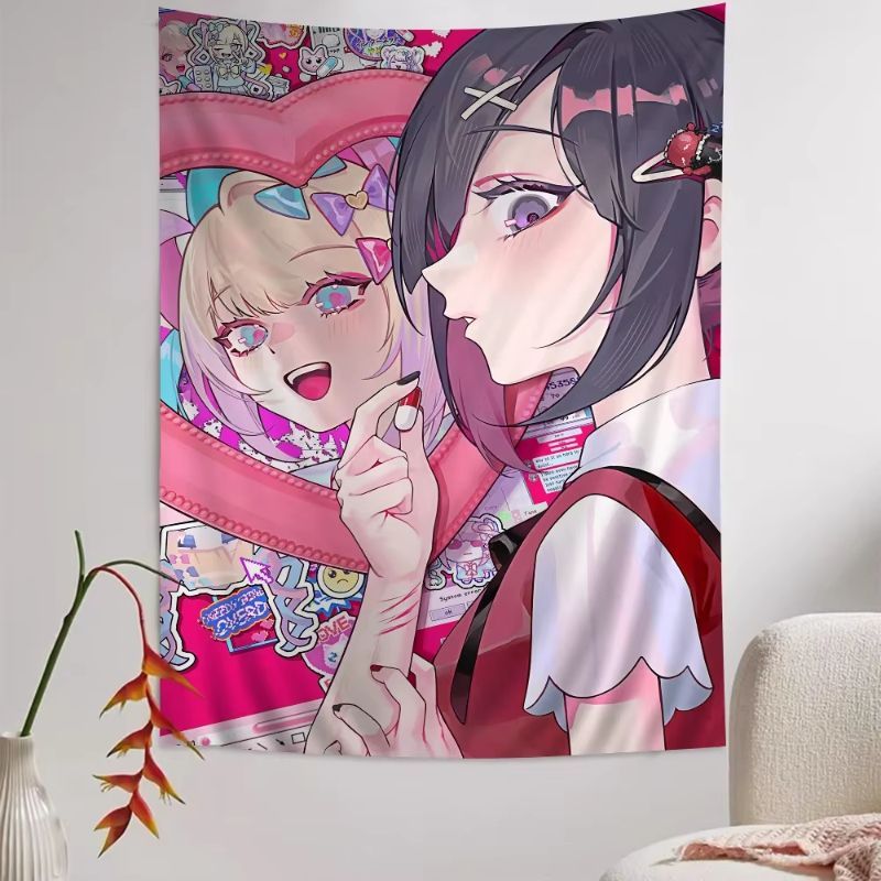 VIKAMA Pink Anime Girl Tapestr - Anime Cosplay Girl Photo ulasan dan harga
