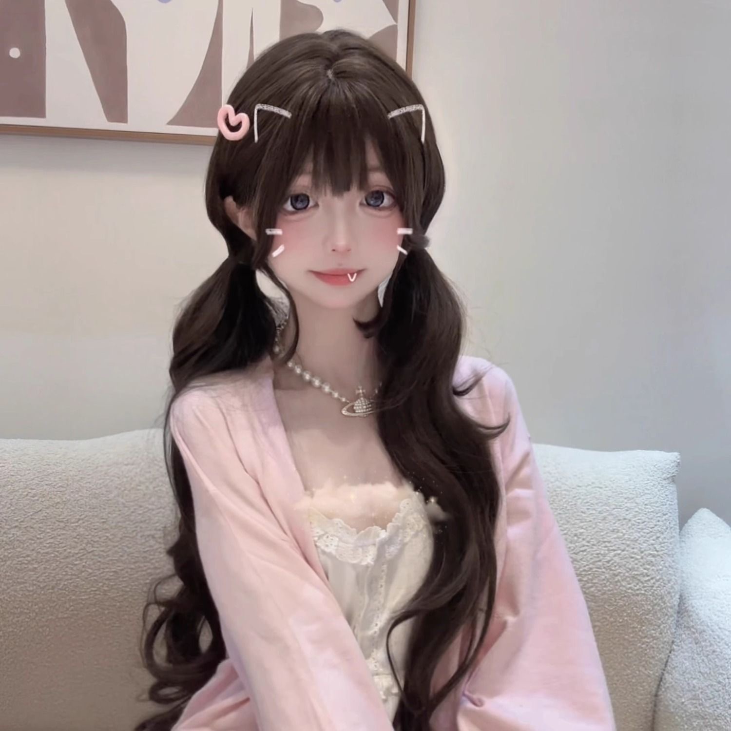 75cm Synthetic Long Wavy Lolit - Anime Cosplay Girl Photo ulasan dan harga