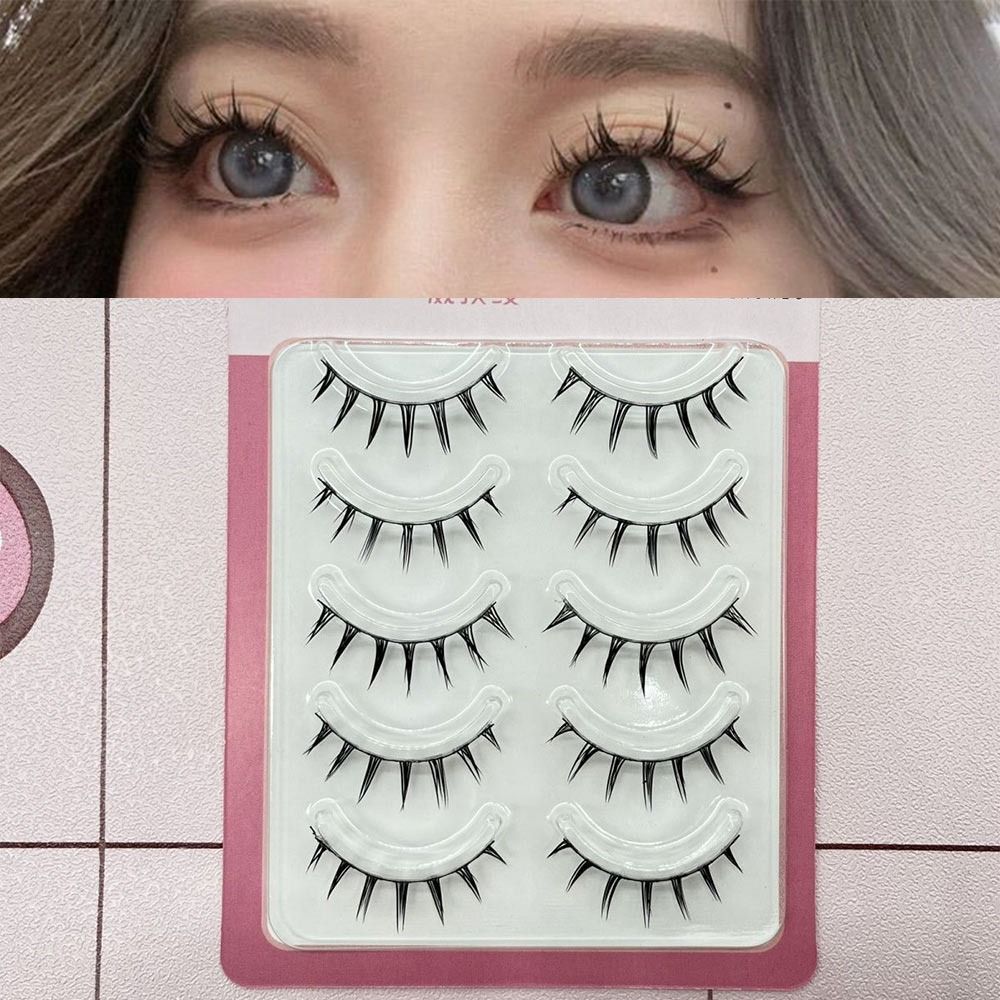 Faux Mink False Eyelashes 5 Pa - Anime Cosplay Lashes ulasan dan harga