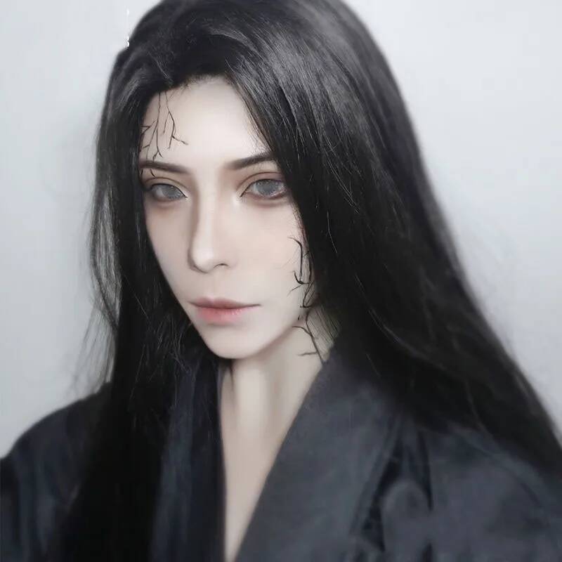 Men Hanfu Long Straight Hair A - Anime Cosplay Long Hair ulasan dan harga