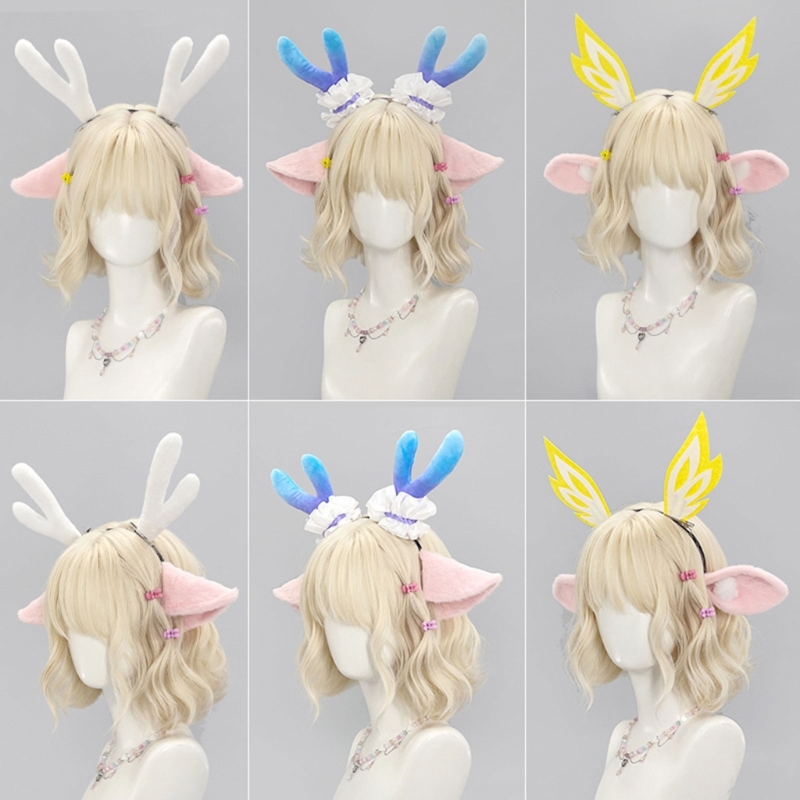 Flexible Furry Plush Deer Ear  - Anime Cosplay Girl Photo ulasan dan harga
