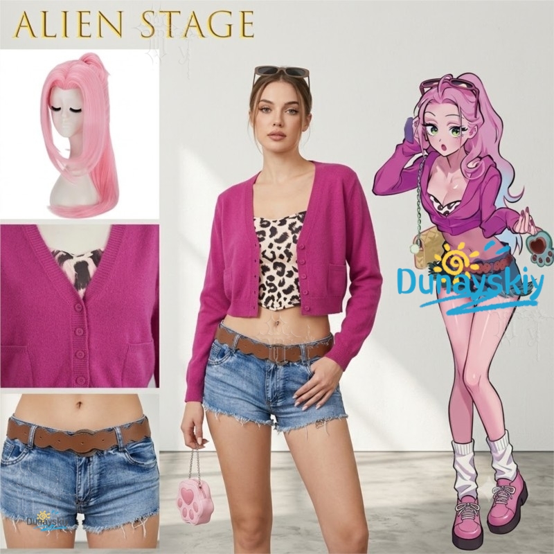Hot Girl Pink Uniform Complete - Anime Cosplay Girl Photo ulasan dan harga