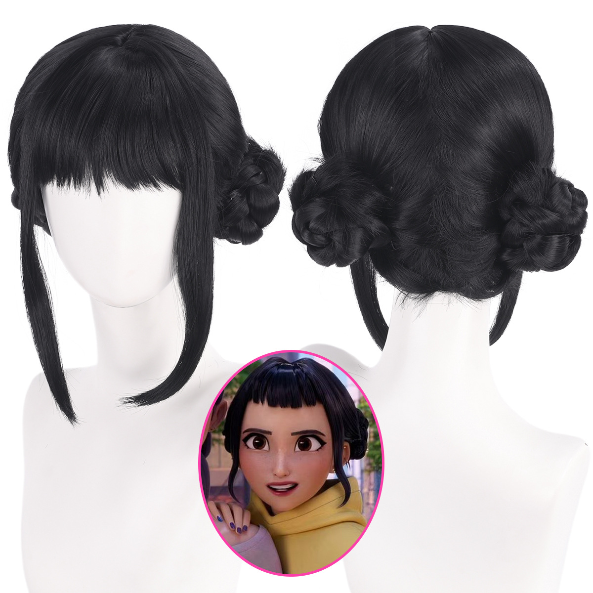 Zoey Cosplay Wig 33cm Black Ha - Anime Zoey Cosplay ulasan dan harga