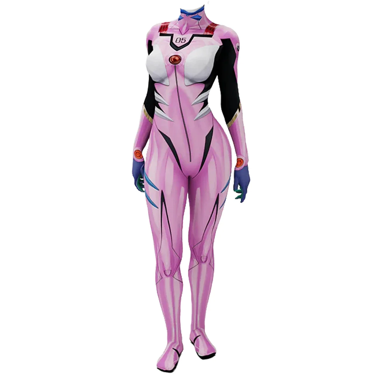 Anime EVA 05 Makinami Cosplay  - Anime Cosplay Jumpsuit ulasan dan harga