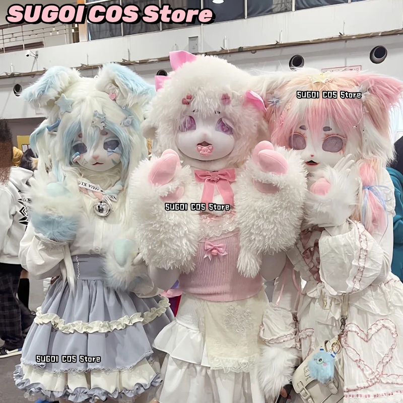 aBcSCS*Fursuit Head Kigurumi C - Anime Cosplay Cat ulasan dan harga