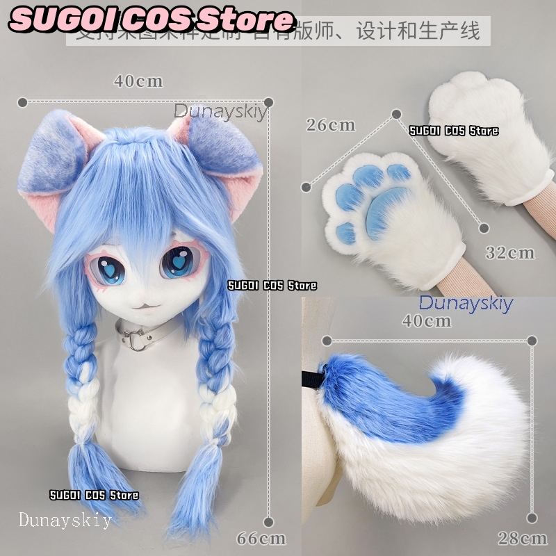 aBcSCS*Fursuit Head Kigurumi C - Anime Cosplay Cat ulasan dan harga