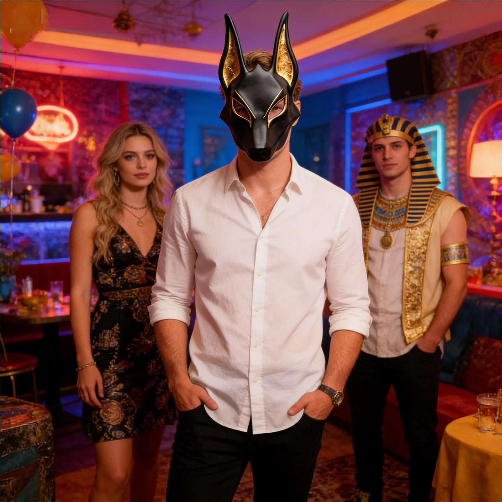 Egyptian Jackal Masque Cosplay - Egypt Cosplay Anime ulasan dan harga