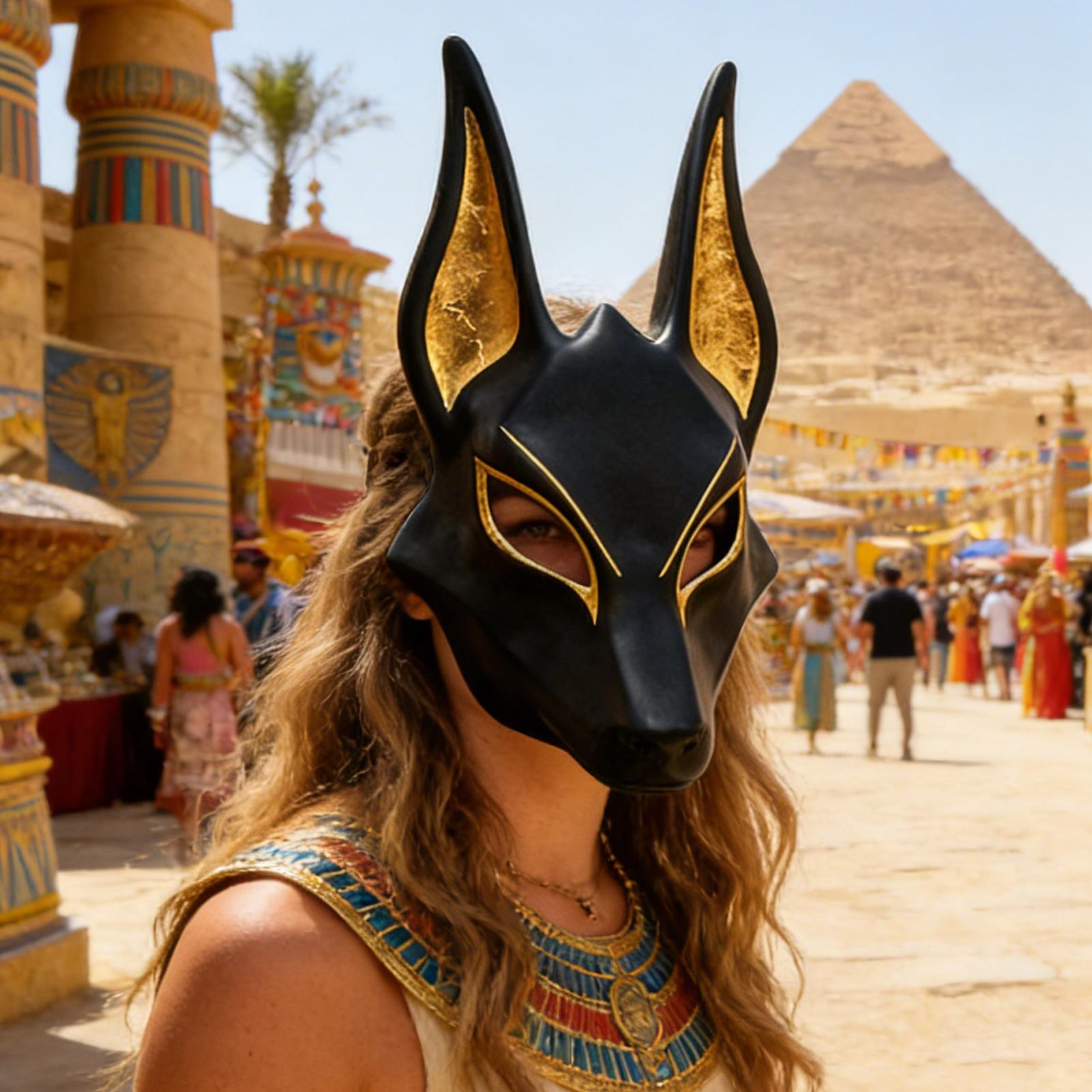 Egyptian Jackal Masque Cosplay - Egypt Cosplay Anime ulasan dan harga