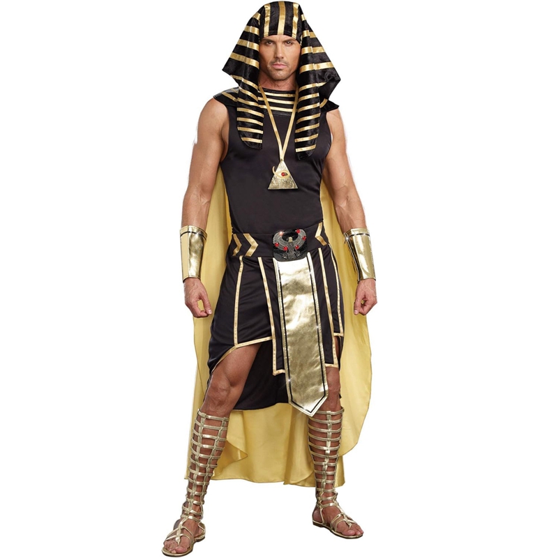 Men Egyptian Costume Set 7 Pcs - Egypt Cosplay Anime ulasan dan harga