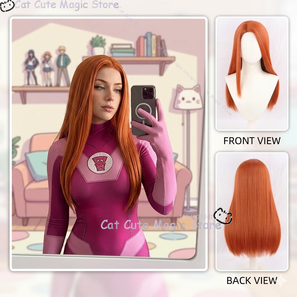 Samantha Eve Wilkins Atom Eve  - Anime Cosplay Long Hair ulasan dan harga