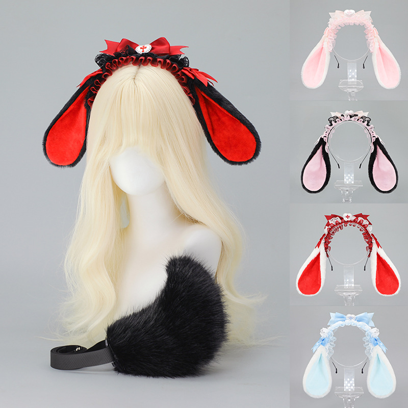 Lolita Rabbit Ear Headband Wom - Anime Cosplay Girl Photo ulasan dan harga