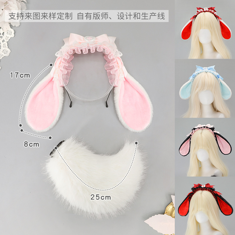 Lolita Rabbit Ear Headband Wom - Anime Cosplay Girl Photo ulasan dan harga