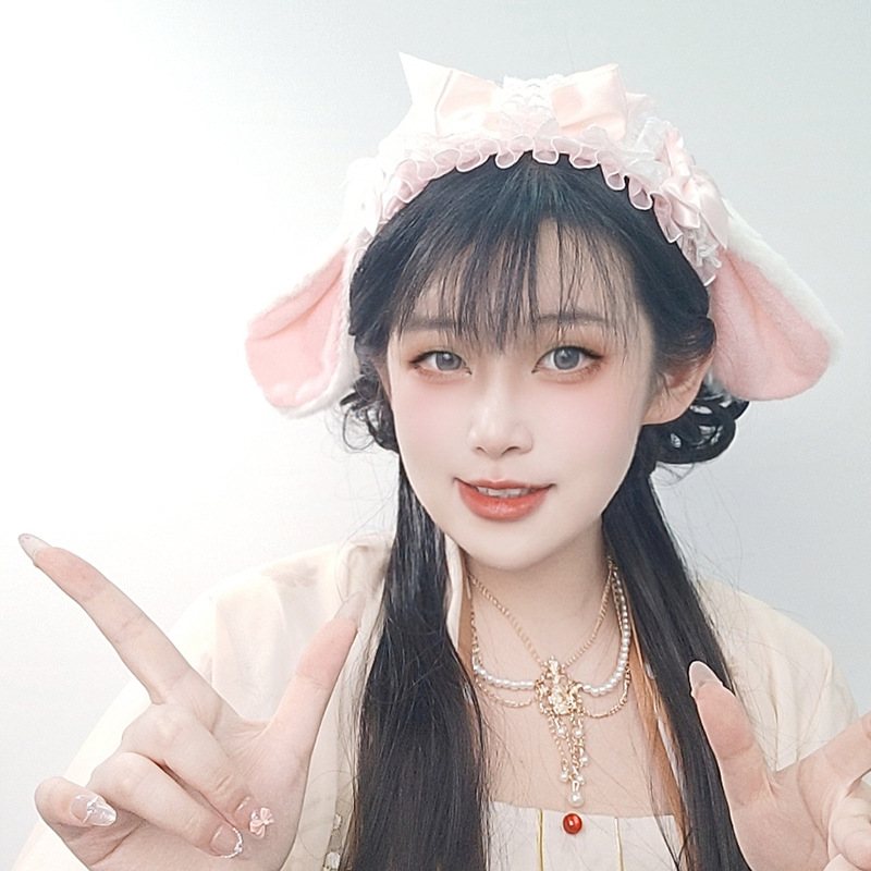 Lolita Rabbit Ear Headband Wom - Anime Cosplay Girl Photo ulasan dan harga