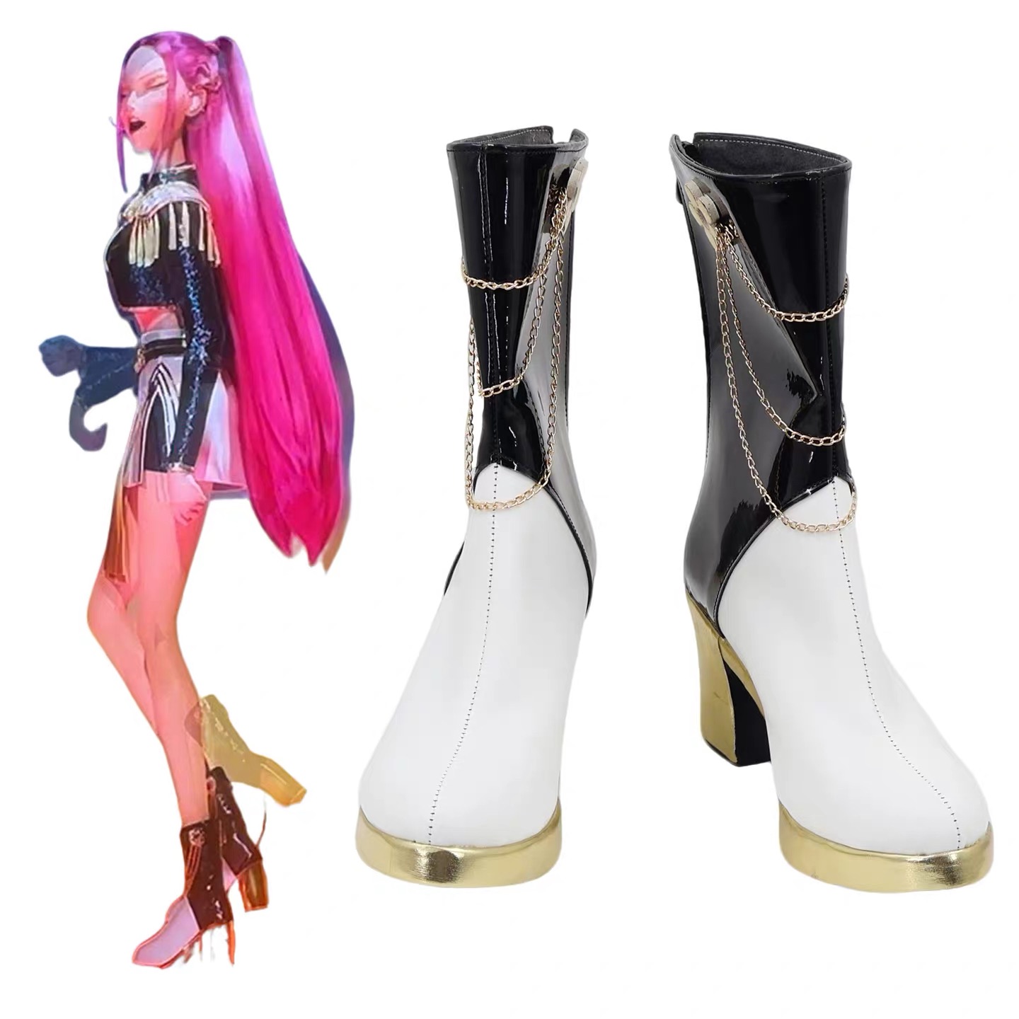 Zoey Mira Rumi Boots Black Gol - Anime Zoey Cosplay ulasan dan harga