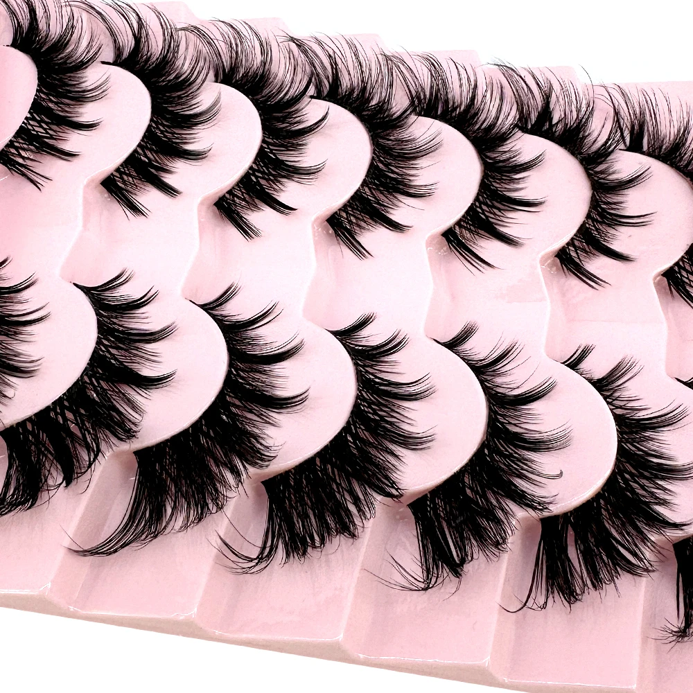 7/8PairsCat Eye Eyelashes mang - Anime Cosplay Lashes ulasan dan harga