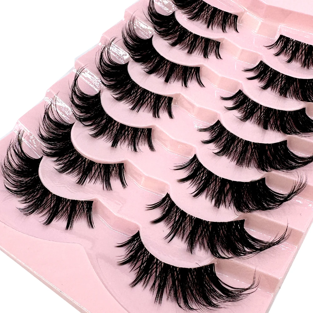 7/8PairsCat Eye Eyelashes mang - Anime Cosplay Lashes ulasan dan harga